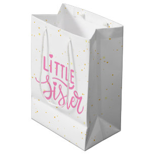 Sac Cadeau Moyen Petite Soeur Typographie Texte moderne