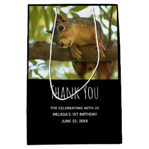Sac Cadeau Moyen Photo nature d'écureuil mignonne et curieuse - Mer