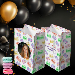 Sac Cadeau Moyen Photo personnalisée Anniversaire Motif Cookies Mac