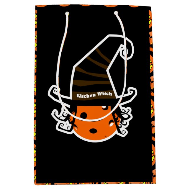 Sac Cadeau Moyen Pickleball Kitchen Sorcière mignonne Pickleball Ha (Devant)