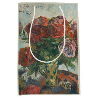 Sac Cadeau Moyen Pierre rouge Fleurs Paul Gaugin Art