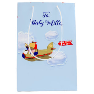 Sac Cadeau Moyen Pilote d'avion petit garçon
