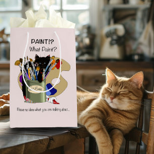 Sac Cadeau Moyen Pinceaux palette Noir Kitten Artiste