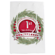 Pine Aigle Wreath Rouge 1er anniversaire Mariage