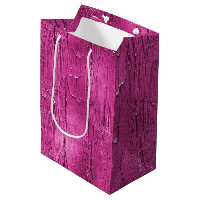 Sac Cadeau Moyen Pink Cake Frosting Anniversaire (Devant Angle)
