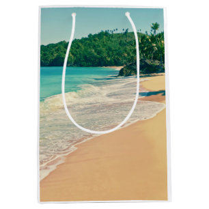 Sac Cadeau Moyen Plage paisible de l'île tropicale
