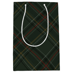 Sac Cadeau Moyen Plaid de vacances classique vert stylé Noël