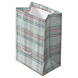 Sac Cadeau Moyen Plaid pastel