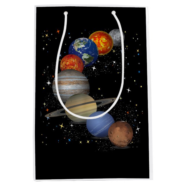 Sac Cadeau Moyen Planètes de galaxie univers Astronomie solaire Esp (Devant)