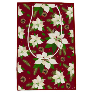 Sac Cadeau Moyen Poinsettia