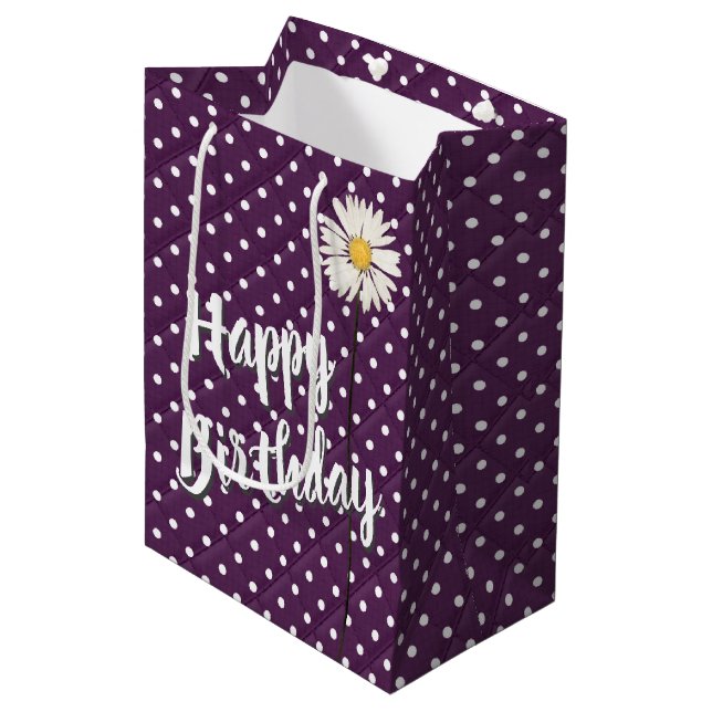 Sac Cadeau Moyen Pois (Devant Angle)