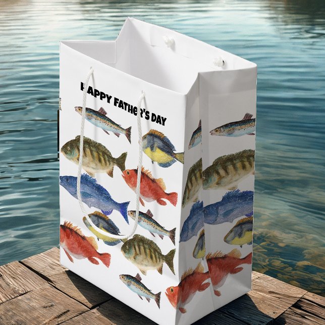 Sac Cadeau Moyen Poisson fête des pères (Créateur téléchargé)