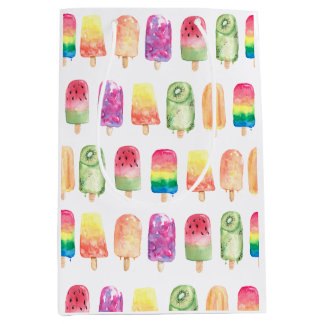 Sac Cadeau Moyen Popsicles aquarelles