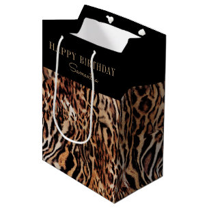 Sac Cadeau Moyen Poster de animal élégant tendance Anniversaire ave