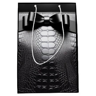 Sac Cadeau Moyen Poster de animal noir/Bow/Cadeau