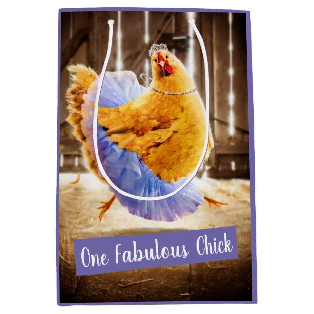 Sac Cadeau Moyen Poulet dans un tutu (Devant)