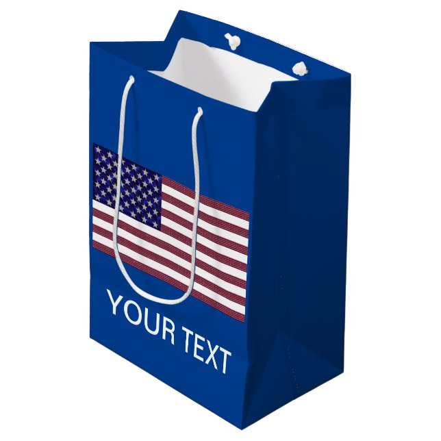 Sac cadeau moyen pour drapeau anglais (Devant Angle)