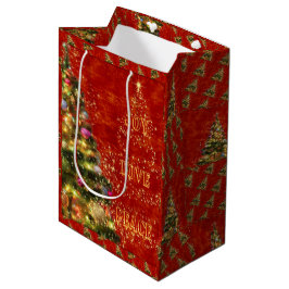 Sac cadeau moyen pour sapin de Noël étincelant
