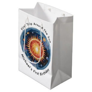 Sac Cadeau Moyen Premier Voyage Autour Du Soleil 1Er Anniversaire