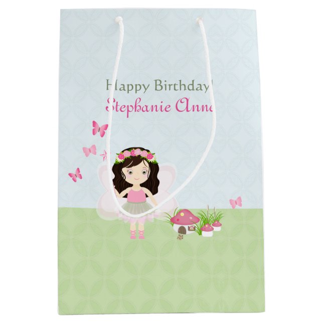 Sac Cadeau Moyen Princesse des Fées de Woodland (Devant)