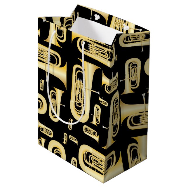 Sac Cadeau Moyen Professeur de musique Tuba (Dos Angle)