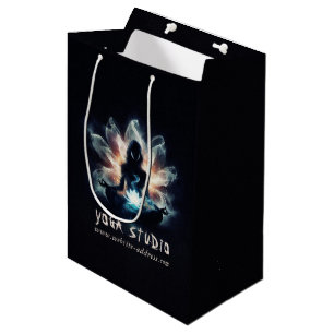 Sac Cadeau Moyen Professeur de Yoga Méditation Pose Brume Lumineuse