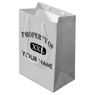Sac Cadeau Moyen Propriété de XXL Votre nom