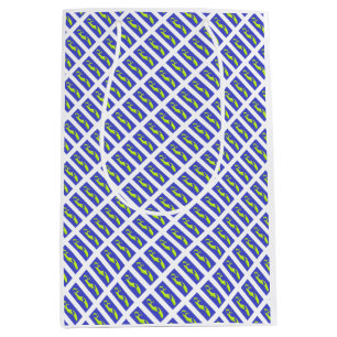 SAC CADEAU MOYEN PURPLE ET ROYAL BLUE ART MODÈLE