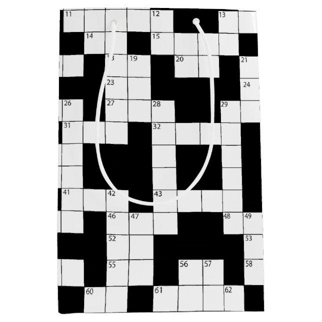 Sac Cadeau Moyen Puzzle de mots croisés vides (Devant)