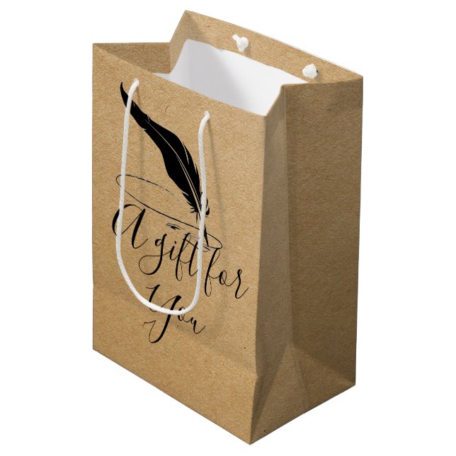 sac cadeau moyen quille personnalisé (Devant Angle)