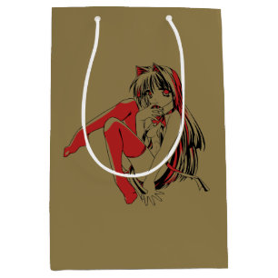 Sac Cadeau Moyen R & B Manga, Neko Catgirl Furry Loli Anime