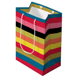 Sac Cadeau Moyen Rayures de cascade arc-en-ciel