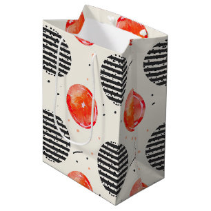 Sac Cadeau Moyen Rayures de tranches de citrus gras (5)