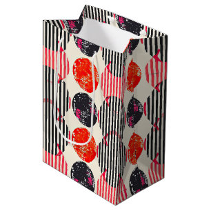 Sac Cadeau Moyen Rayures de tranches de citrus gras (9)