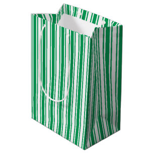 Sac Cadeau Moyen Rayures vertes et blanches de Kelly de sucrerie