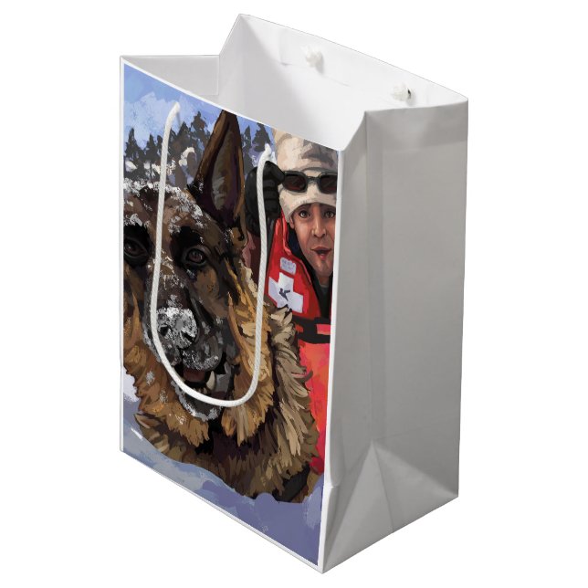 Sac Cadeau Moyen Rechercher et Secourir (Devant Angle)