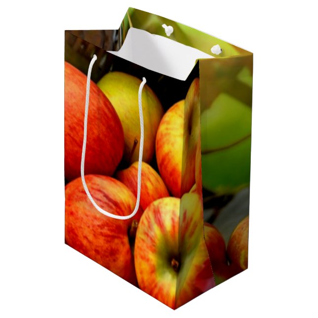 Sac Cadeau Moyen Récolte d'Apple (Devant Angle)