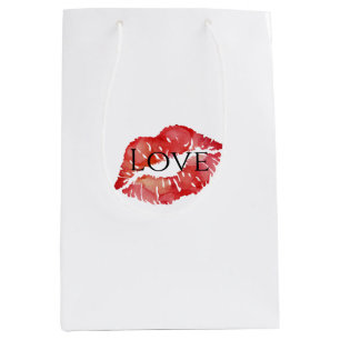 Sac Cadeau Moyen Red Lips Flirty Kiss Love
