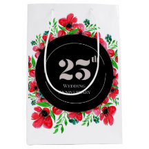 Red Poppies 25e anniversaire du Mariage