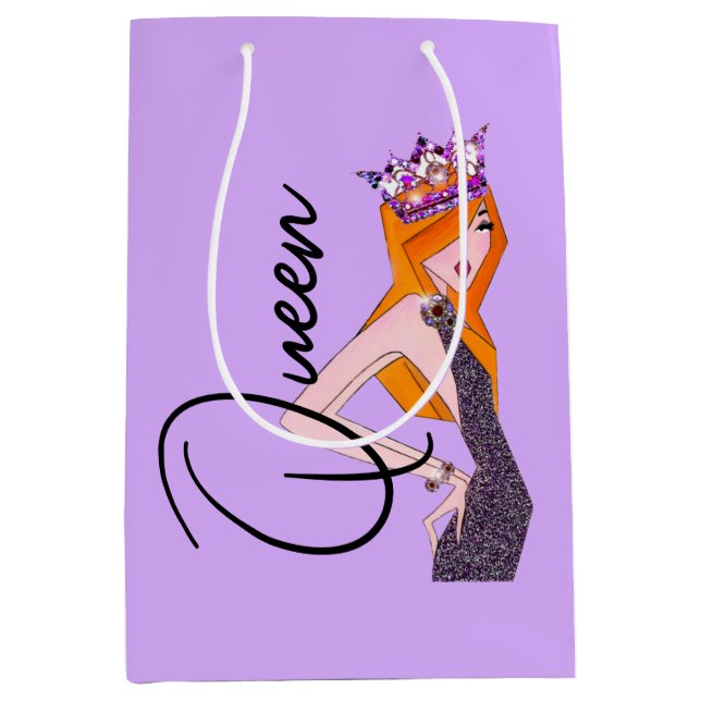Sac Cadeau Moyen "Reine" (Devant)