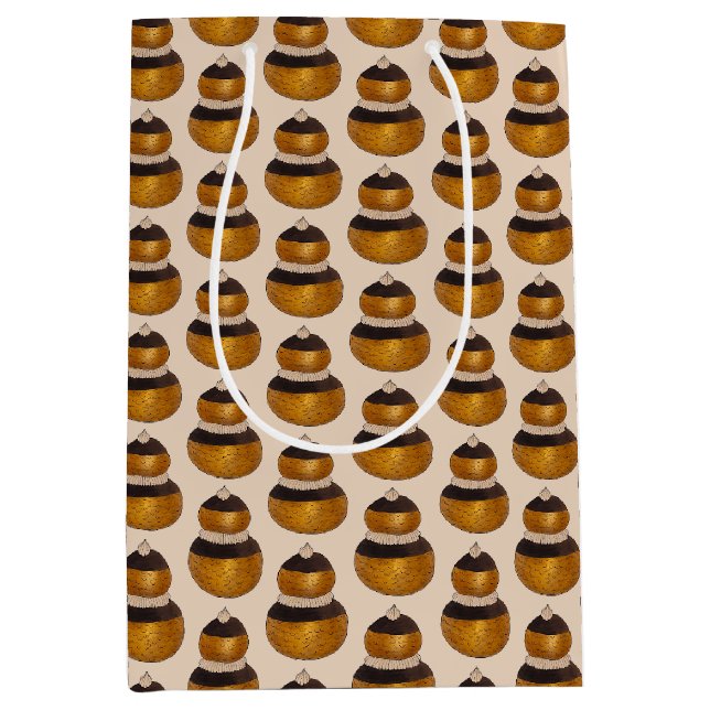 Sac Cadeau Moyen Religieuse dessert à base de pâte à choux français (Devant)