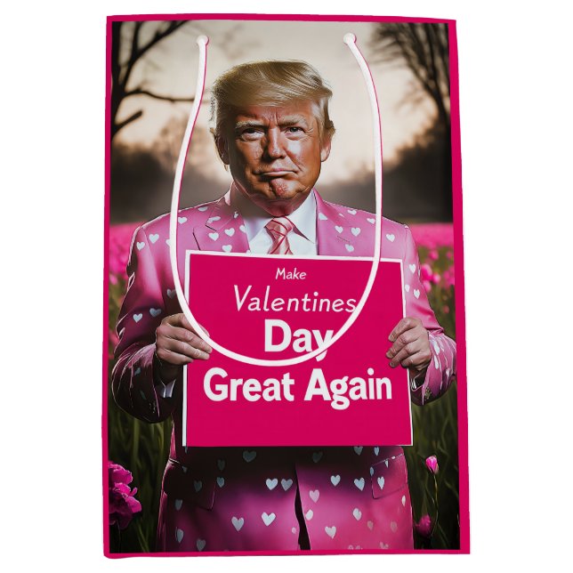 Sac Cadeau Moyen Rendre la Saint-Valentin plus belle (Devant)