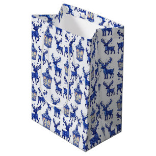 Sac Cadeau Moyen Rennes et Lanterne de Noël Delft Blue pour les Fêt