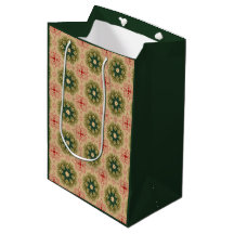 Retro Green Pine Rouge dentelle Design Noël