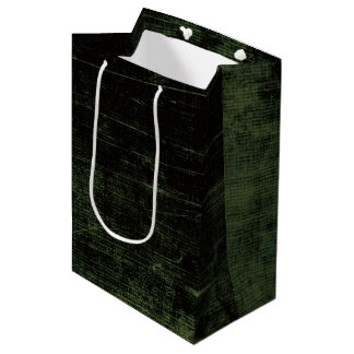 Sac Cadeau Moyen Rétro texture verte grunge d'Emo