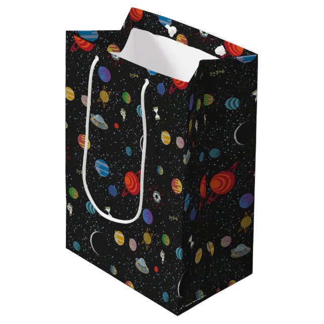 Sac Cadeau Moyen RICK ET MORTY™ | Motif spatial (Devant Angle)