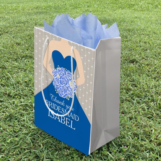 Sac Cadeau Moyen Robe de demoiselle d'honneur de mariage nom person (Créateur téléchargé)