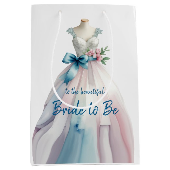 Sac Cadeau Moyen Robe de mariée pour la future mariée (Devant)
