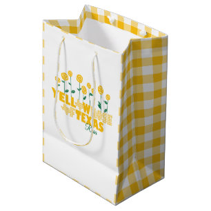 Sac Cadeau Moyen Rose jaune du Texas - Jardin Rose