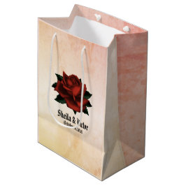 Sac Cadeau Moyen Rose rouge Mariage gothique Pêche personnalisée